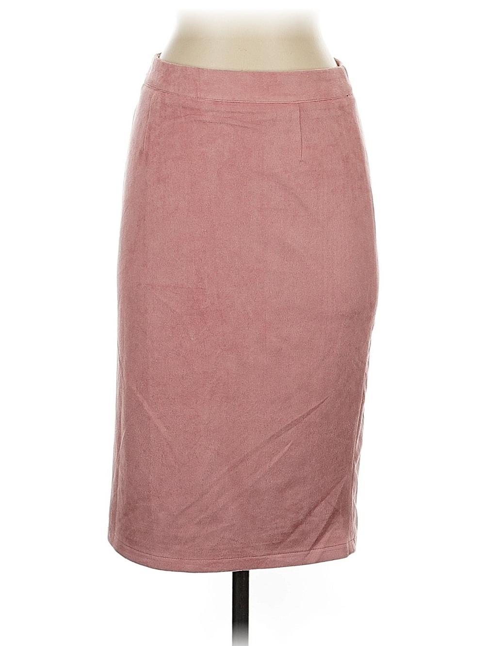 Lulu's Rose Suede Pencil Skirt